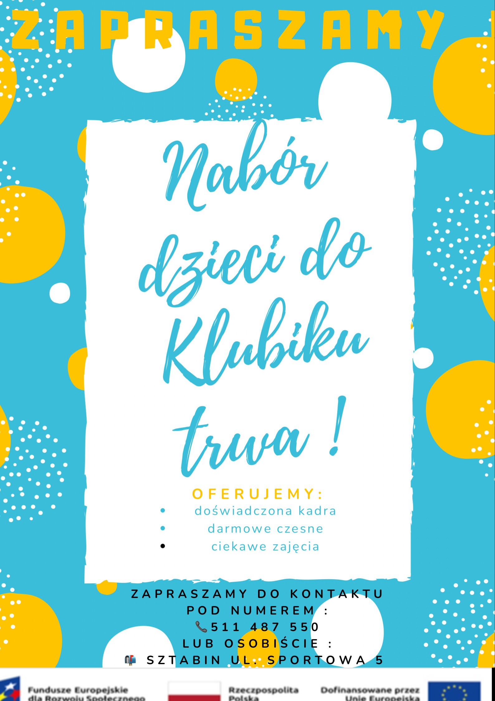 Nabór dzieci do klubiku
