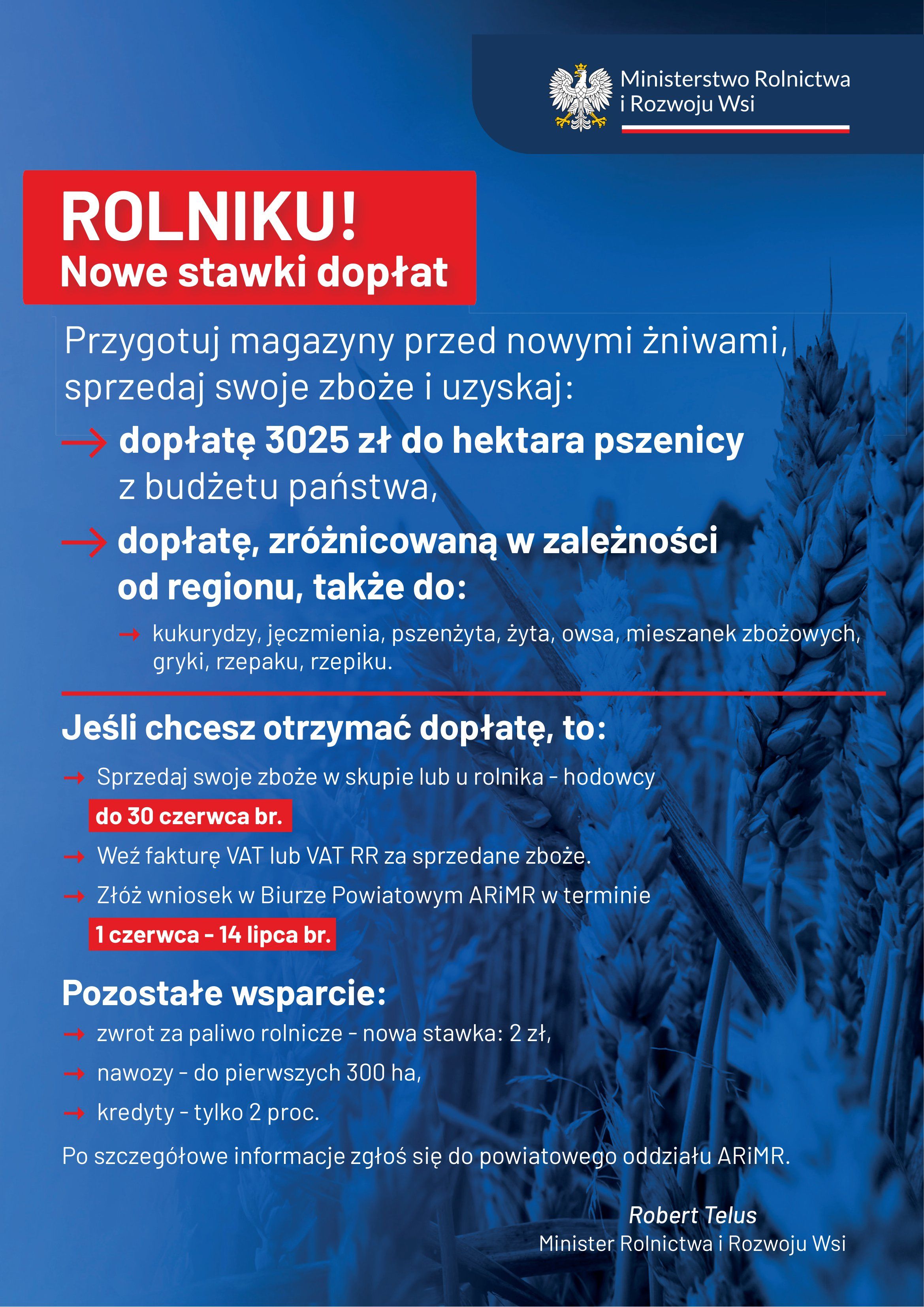 ROLNIKU!

Przygotuj magazyny przed nowymi żniwami, sprzedaj swoje zboże i uzyskaj:
